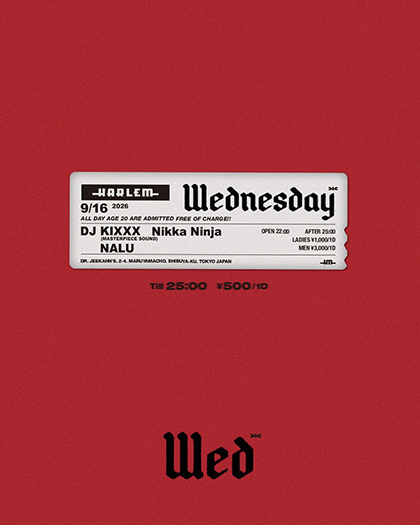 Flyer for Wednesday at HARLEM