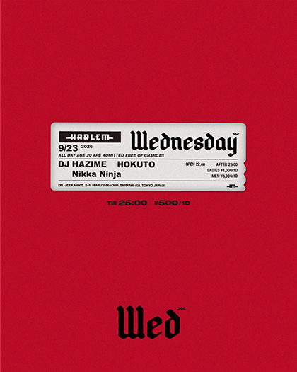Wednesday｜HARLEMのフライヤー