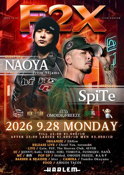 Flyer for F2X at HARLEM